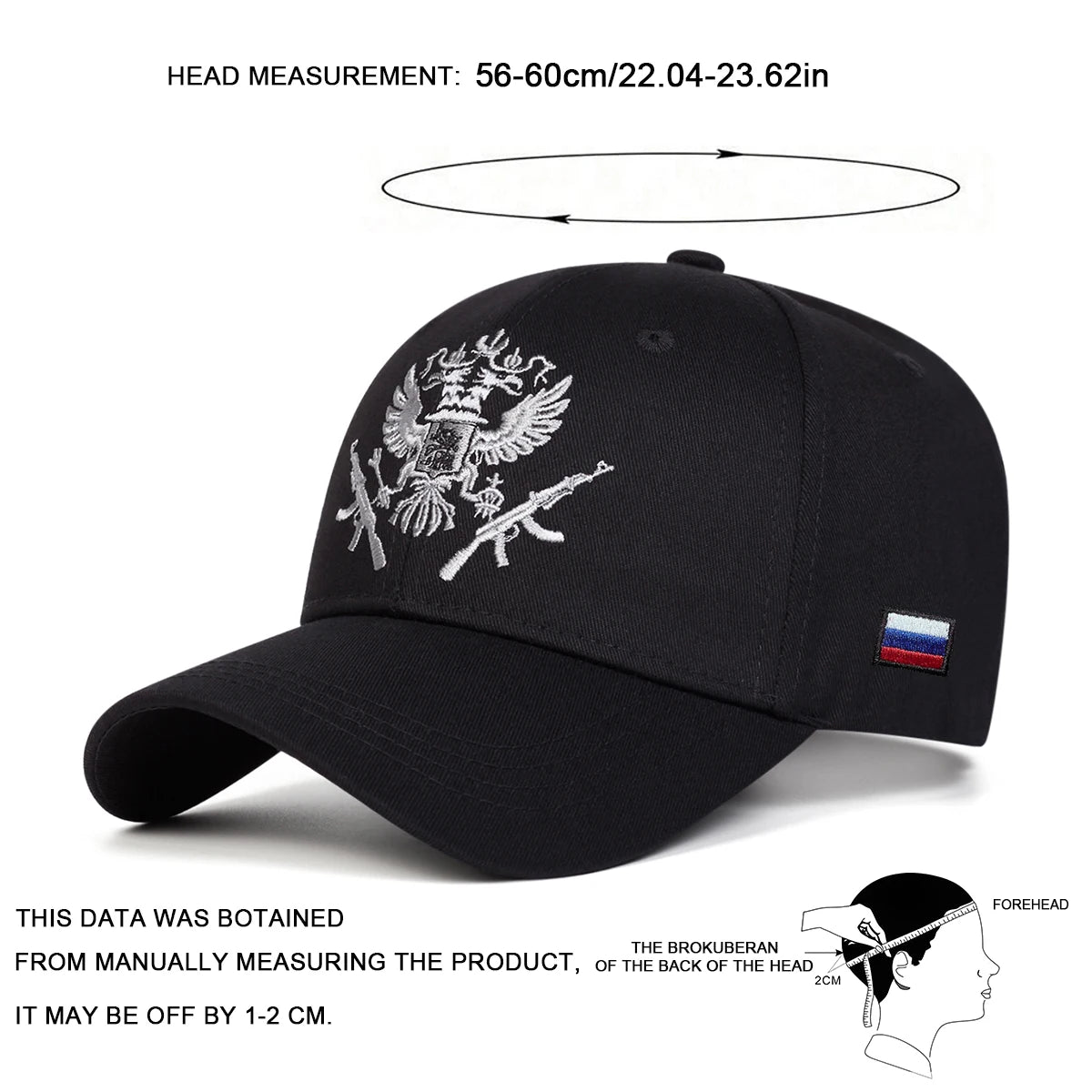 Unisex Double-headed Eagle Embroidery Baseball Caps Spring Autumn