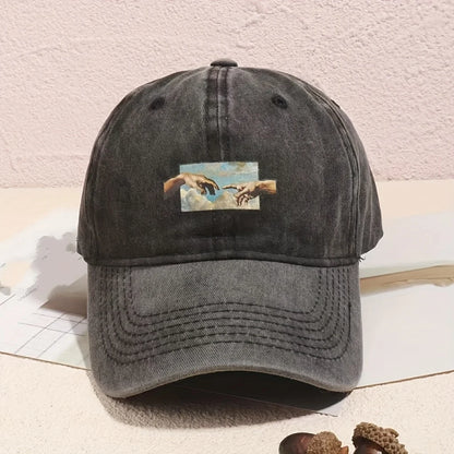Vintage Printed Baseball Cap, Vintage and Versatile for Both Men and Women