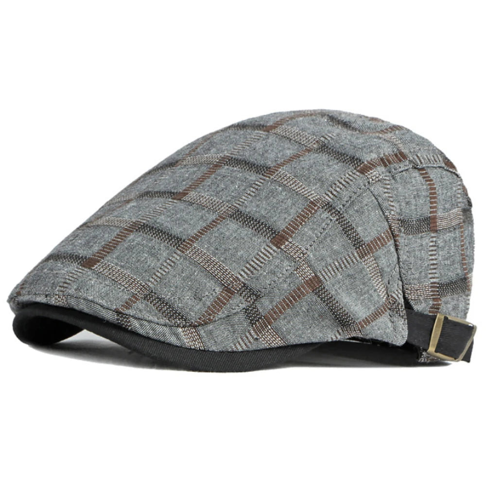 Men Women Artist Painter Plaid Beret Hat