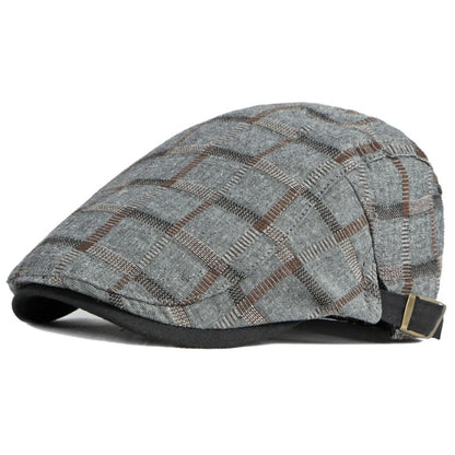 Men Women Artist Painter Plaid Beret Hat