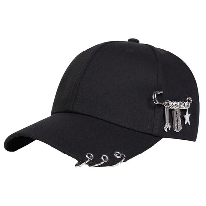Unisex Personalized Iron Ring Baseball Caps Spring Autumn
