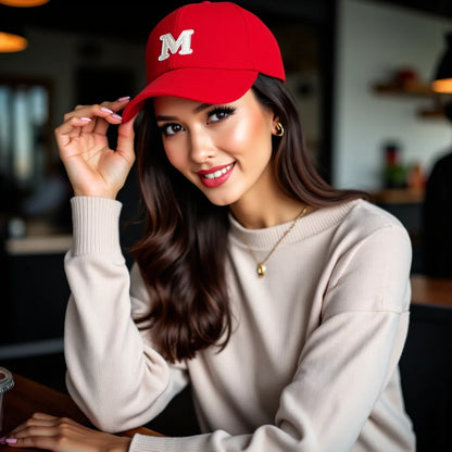 1pc Unisex A-Z Letter Pattern Sun-Shading Baseball Hat