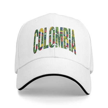 Women Men Colombia Signature Colombian Flag Outdoor Hat