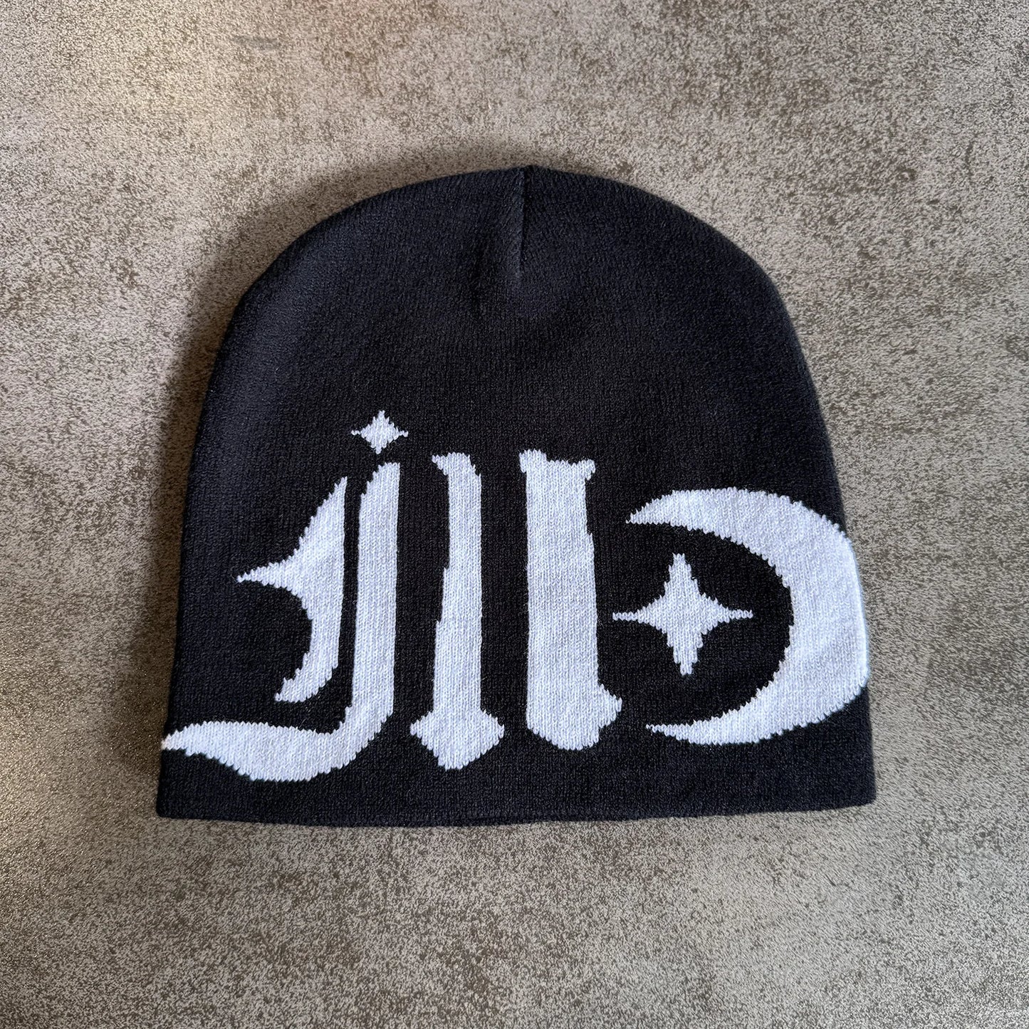 Fashion Jacquard Skull Cap Trendy Letter Knit Beanies