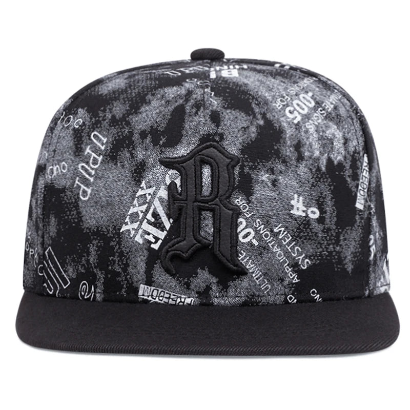 Simple Baseball Hat R Embroidered Street Dance Hip Hop Hat