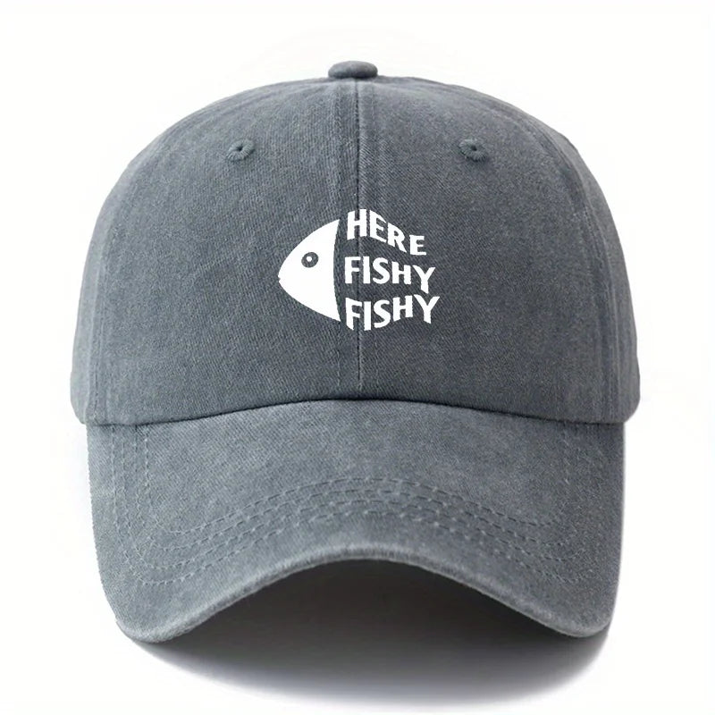 Men's and Women's Printed Fish Head Baseball Caps