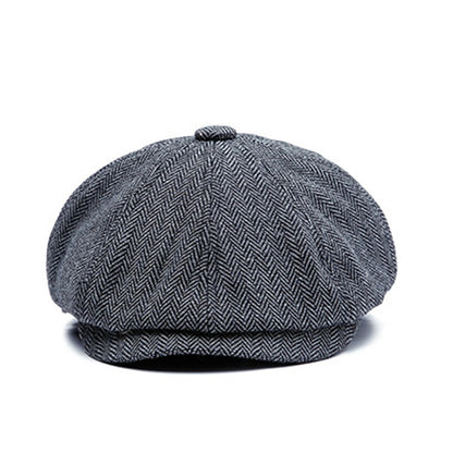 Vintage Newsboy Cap Unisex Stylish Twill Flat Hat