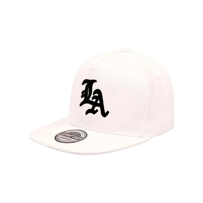 1PC "Edgy LA Emblend Flat Edged Snapback cap, Stylish Streetwear Aesthetic