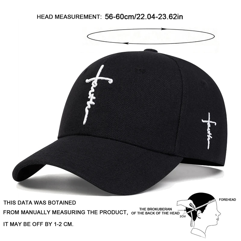 Fashion Faith Embroidery Baseball Cap Men Women