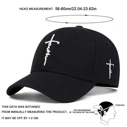 Fashion Faith Embroidery Baseball Cap Men Women