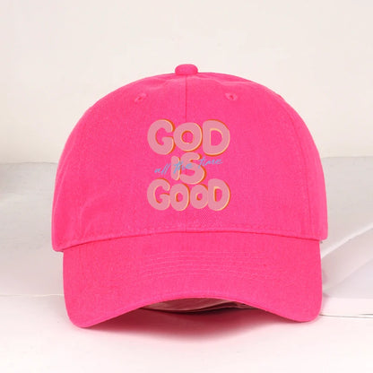 "God Is Good All The Time" Printed Multi-color Baseball Cap For Men Women