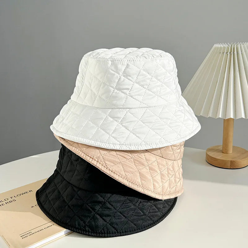 Warm Down Bucket Hat for Women Autumn Winter
