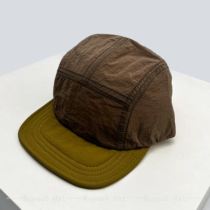 Versatile Quick-Dry Plaid Solid Color Block Baseball Hats