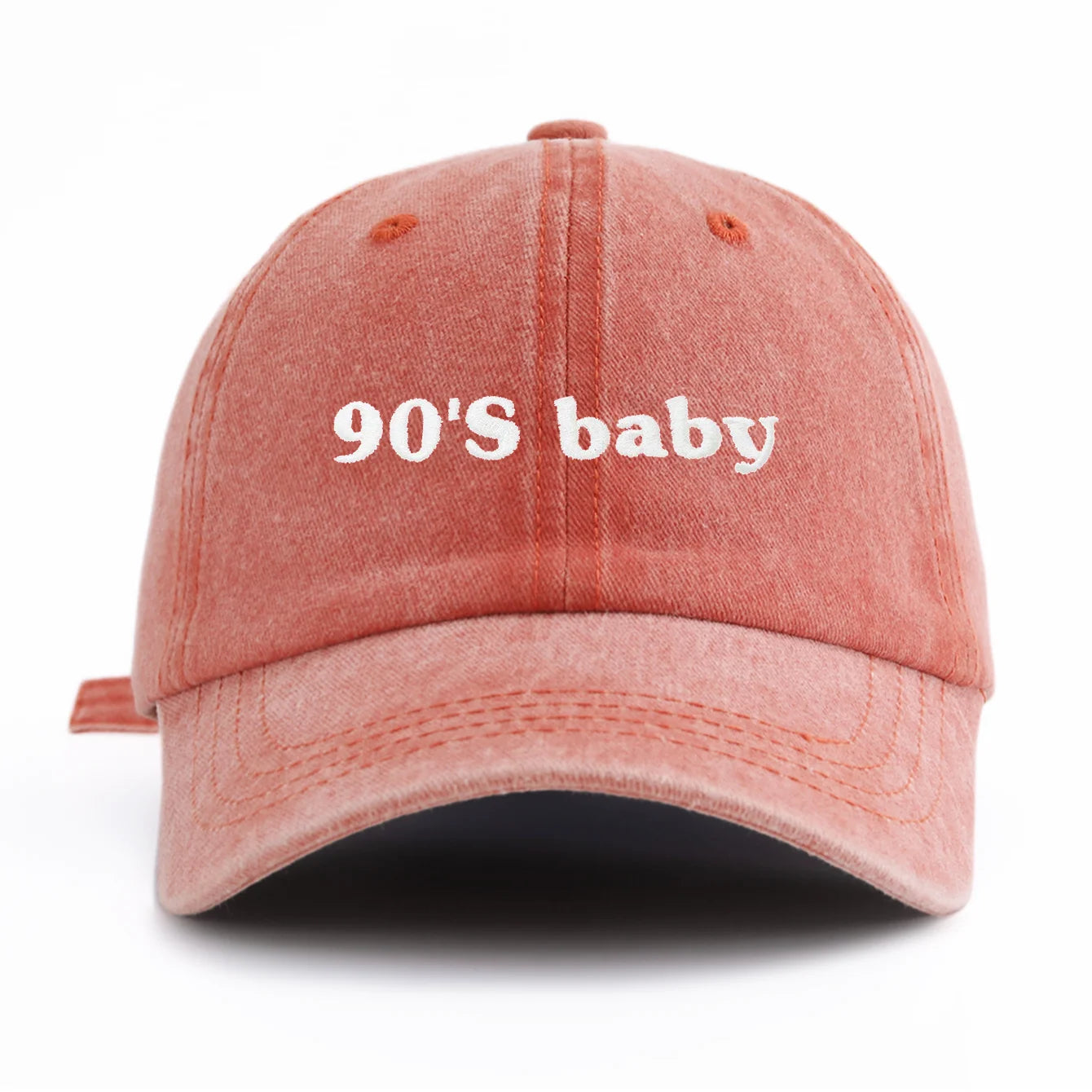 90's Baby Embroidery Washed Baseball Cap