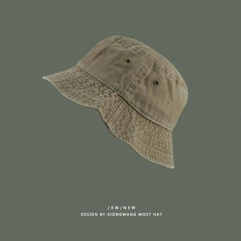 Outdoor Fisherman Hat Vintage Washed Cotton Bucket Hats Summer  Women
