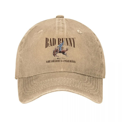 Tour Bad Bunny Nadie Sabe Baseball Caps Retro Distressed Washed Music Sun Cap