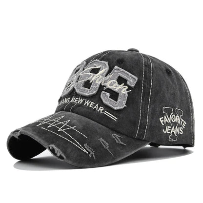 Vintage Baseball Cap Women Men 1985 Embroidery Hip Hop Snapback Hat