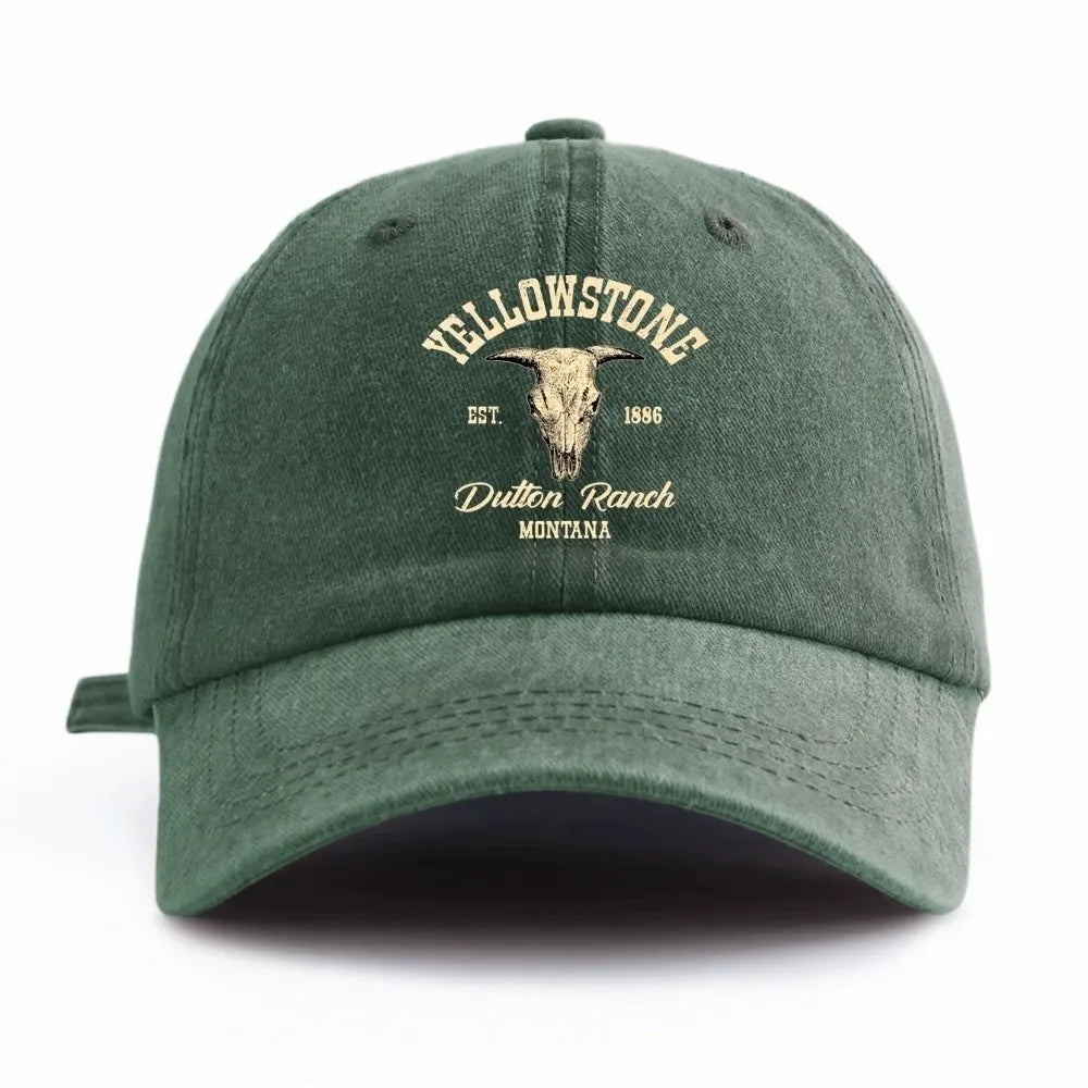 Vintage Bull Skull Western Cowboy Baseball Hats