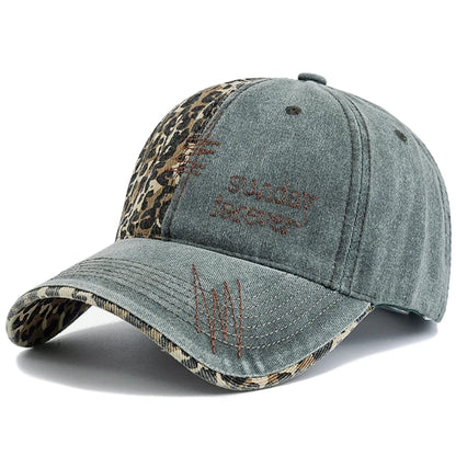 Y2K Baseball Cap Fashion Leopard Patch For Women