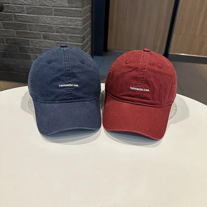 Retro Cotton Baseball Caps Spring Summer Letter Embroidery  For Men & Women