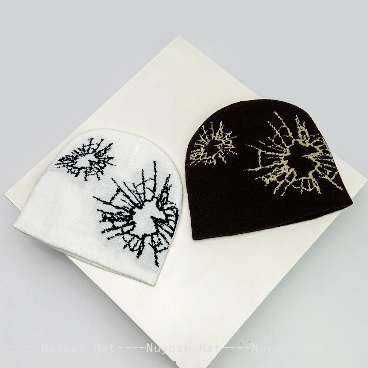 New Men Women Color Block Cullet Jacquard Knitted Hats
