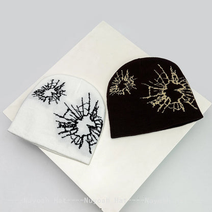New Men Women Color Block Cullet Jacquard Knitted Hats