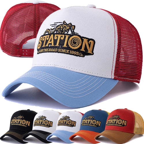 Unisex Mesh Summer Breathable Cap Embroidery Letter Pattern Streetwear Baseball Cap