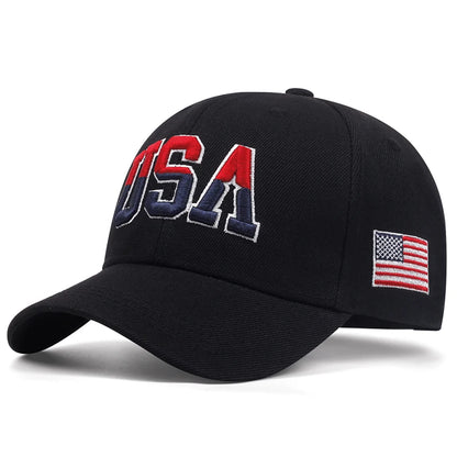 New USA Side American Flag Men's Street Hip Hop Hat Baseball Hat Fashion Women's Outdoor