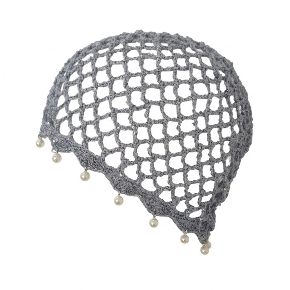 Fashion Hollowed Out Woven Pullover Hats Crochet Breathable Beret Cap