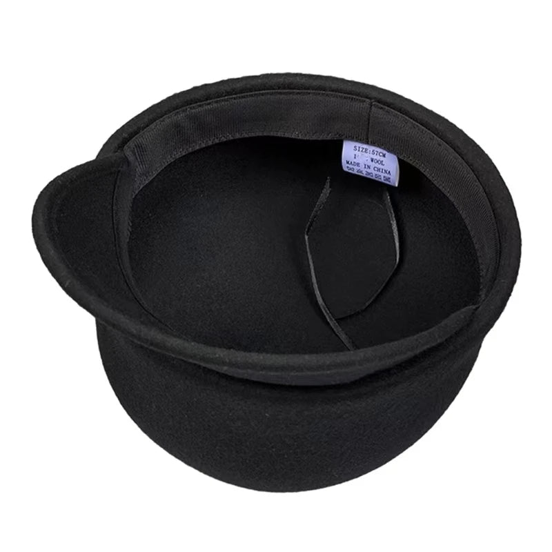 Winter Wool Felt Japan M Letter Street Visors Cap