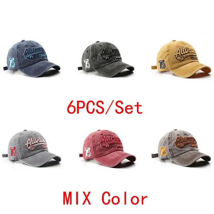1/6PCS/Set Embroidered Baseball Cap For Women Men Spring Summer