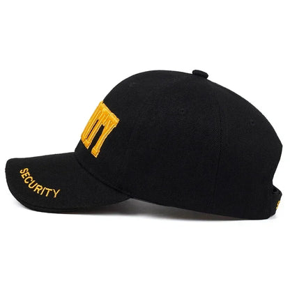 Unisex Security Letter Embroidery Baseball Caps Spring and Autumn