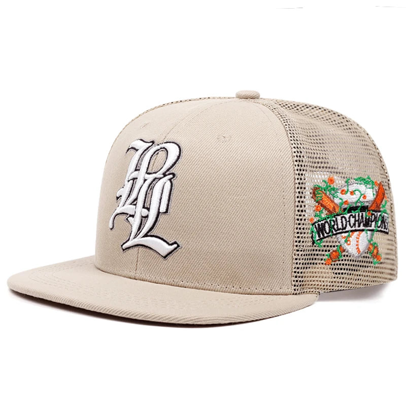 Mesh Hat LPL Embroidered Street Skateboarding Hat Street Dance Hip Hop Hat