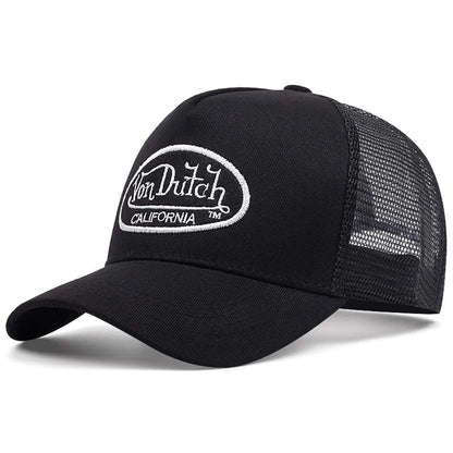 Casual Fashion VON Baseball Cap Breathable Shade Alphabet Embroidery Embroidered DUTCH Trucker Hat