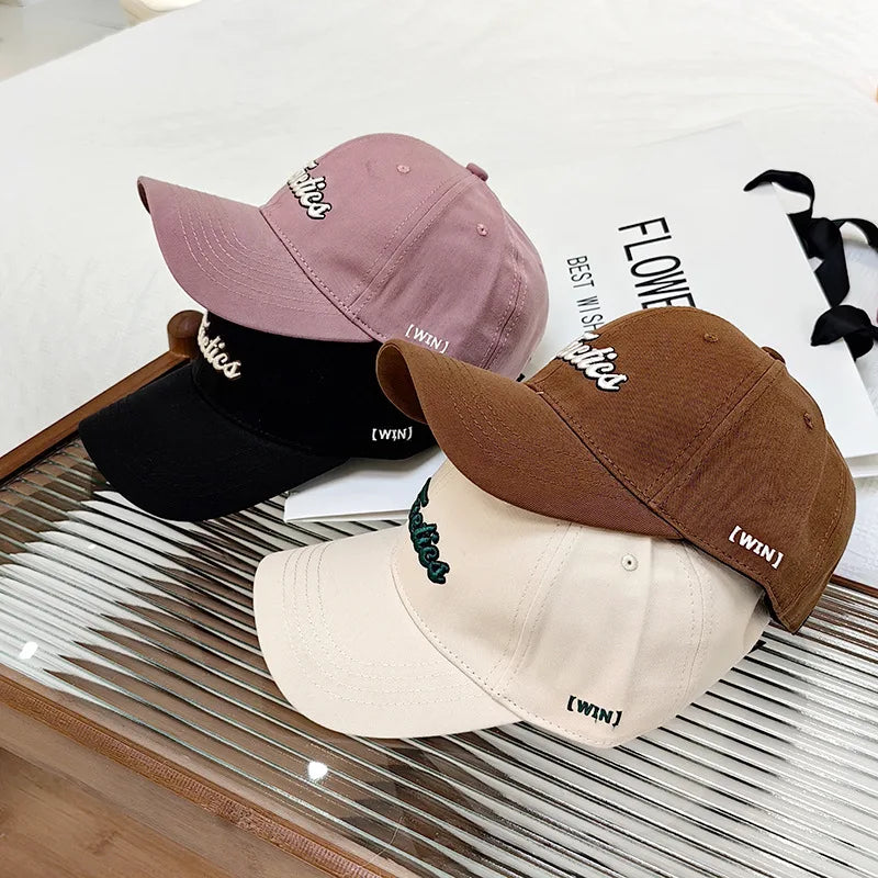 Unisex Baseball Cap Autumn Fashion Embroidery Letter Couple Sun Hat Trendy Outdoor Sports