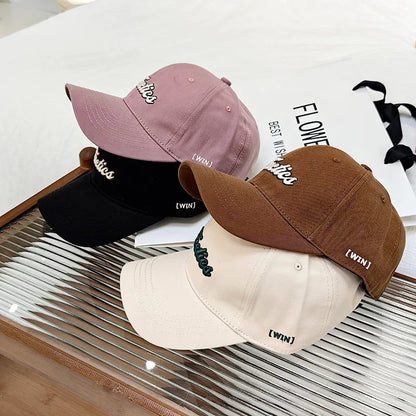 Unisex Baseball Cap Autumn Fashion Embroidery Letter Couple Sun Hat Trendy Outdoor Sports