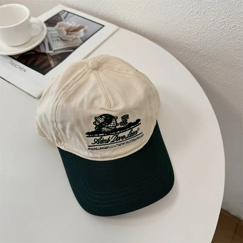 Unisex Letter Embroidery Breathable Baseball Caps Spring and Autumn Outdoor Adjustable Casual Hat Sunscreen Hat