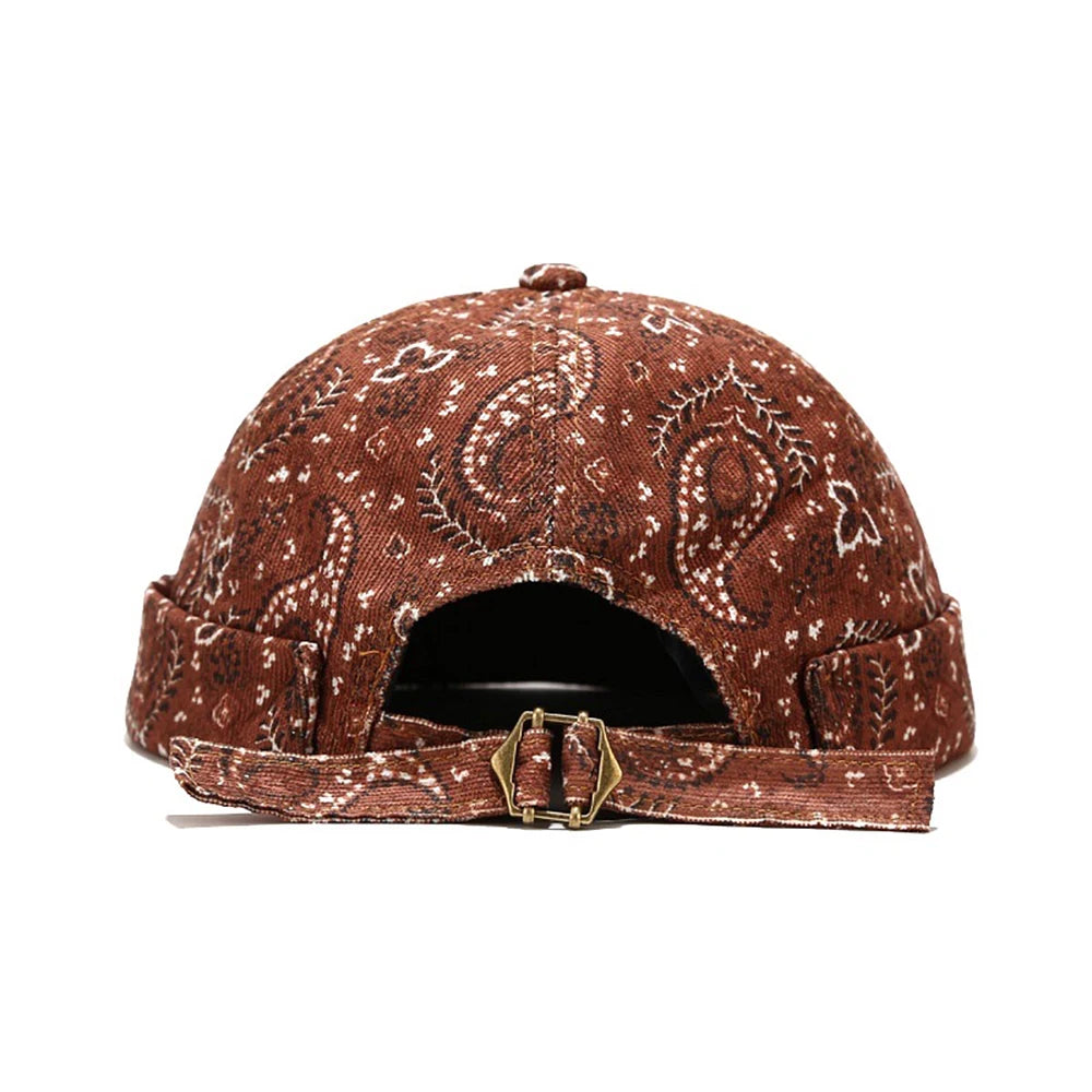 Fashion Cotton Brimless Hat Men Women Retro Skullcap Melon Docker Cap