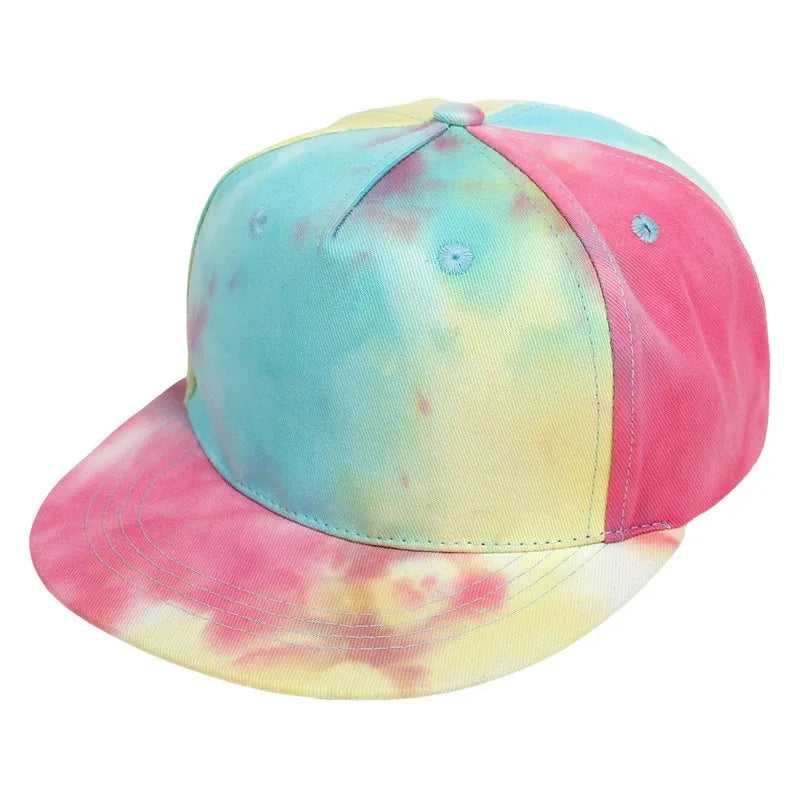 1-5 Years Children Hip-Hop Hats Kids Solid Color Tie-Dye Baseball Caps