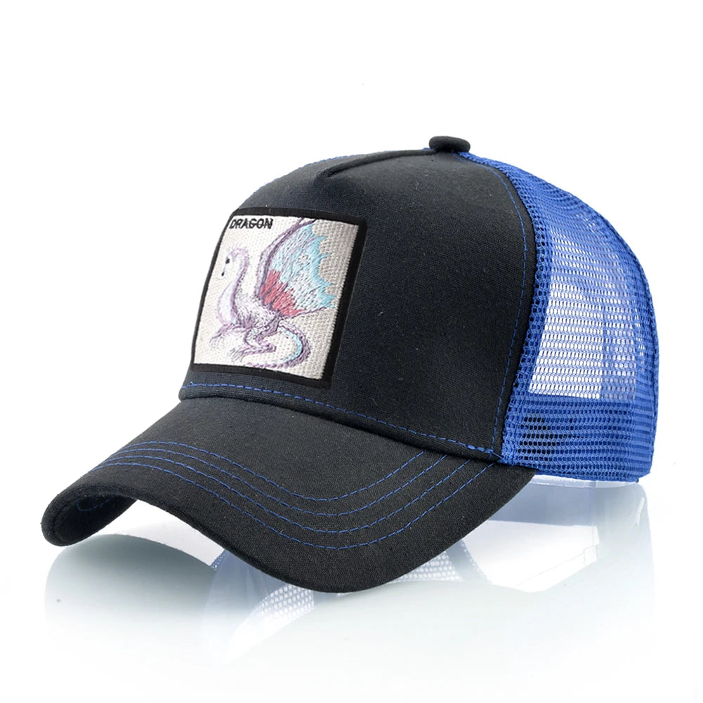 Embroidery Dragon Baseball Cap Men Outdoor