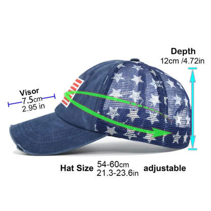 New Embroidered USA Flag Baseball Hat Men