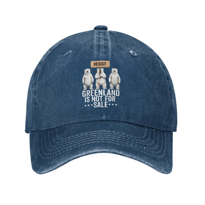 Greenland Is Not For Sale Polar Bear Greenland Denmark Sun Baseball Cap