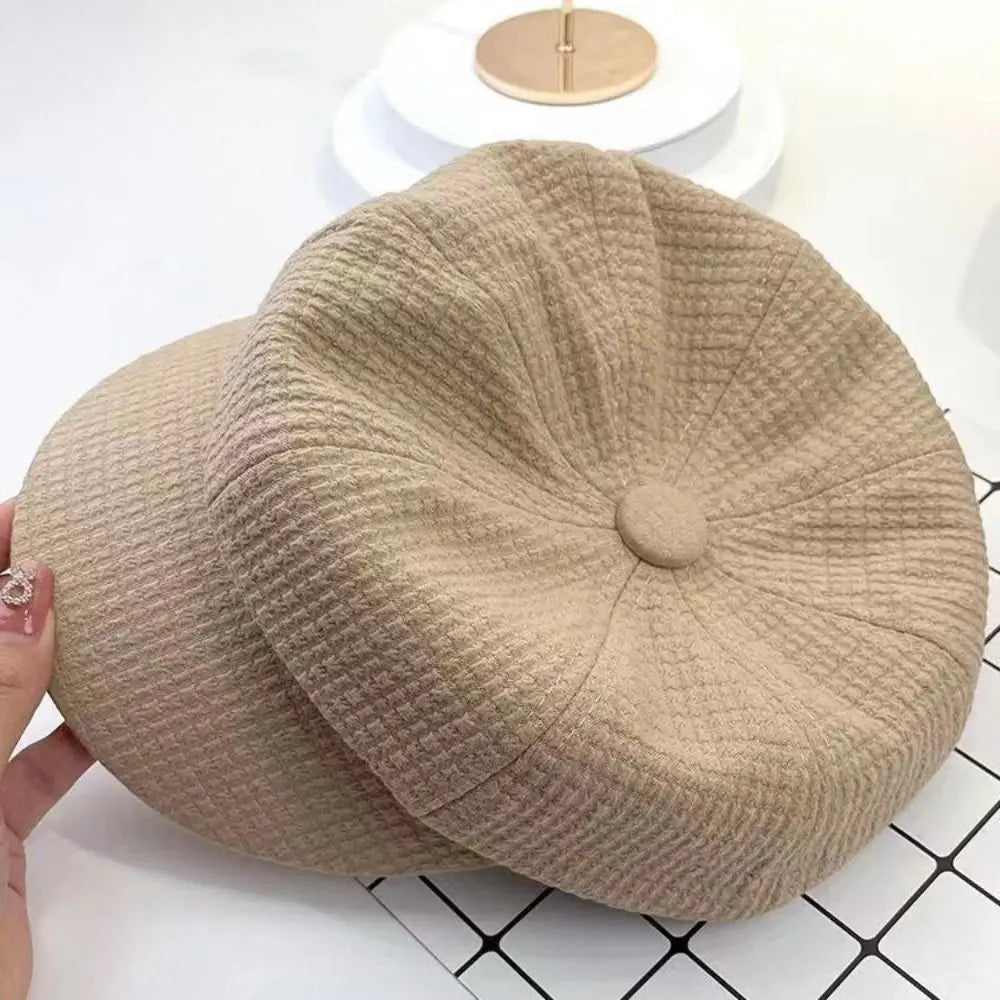 Casual Wear Octagonal Women Berets Retro Winter