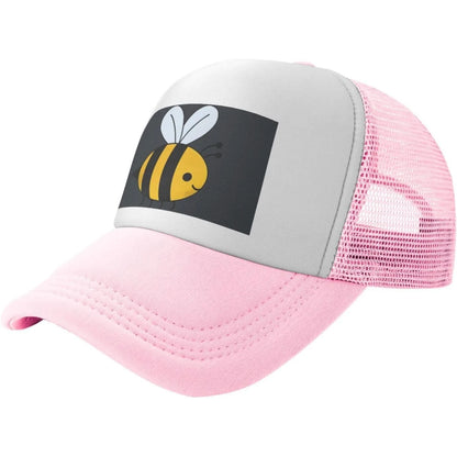 Cute Cartoon Bee Trucker Hat Unisex Polyester Mesh Baseball Cap
