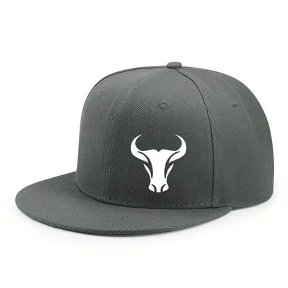 Bull Patterned Baseball Cap For Both Men's And Women's For All Seasons