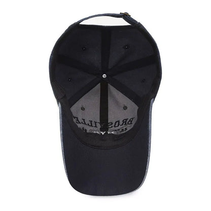Four Seasons Men's Baseball Cap Casual Wash Embroidered Cap Curved Brim Bowler Sun Hat