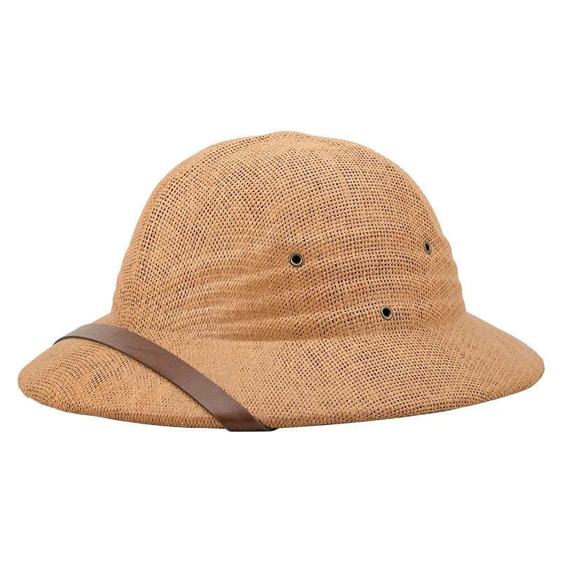 Summer Helmet Straw Hat Outdoor Men's And Women's Travel Personalized Hat