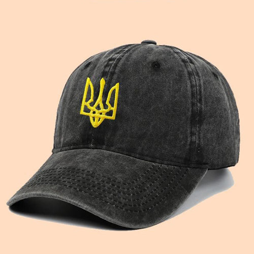 Embroidered Hat Retro Vintage Washed Cotton Denim Baseball Caps
