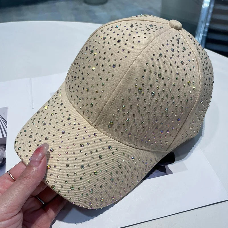 Full Body Rhinestone Baseball Cap Men Women