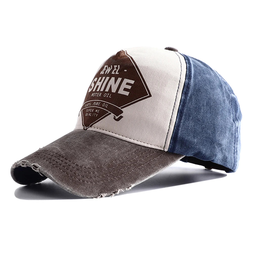 High Quality Vintage Letter Print Baseball Cap Men Women
